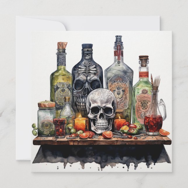 👻🍹 Terrors & Tequila Party 🍹👻 :  Halloween  Invitation (Front)