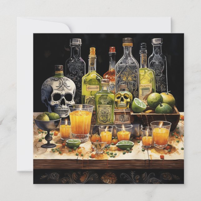 👻🍹 Terrors & Tequila Party 🍹👻 :  Halloween  Invitation (Front)