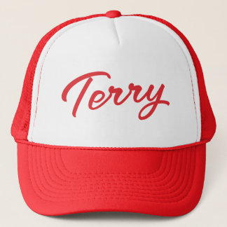 Terry Custom Red Trucker Hat