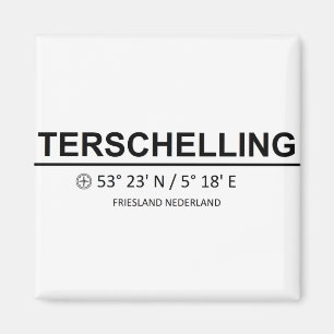 Terschelling Coordinaten - Terschelling Coordinate Magnet