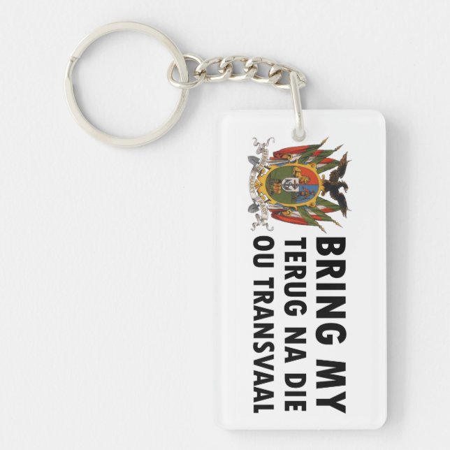 Terug na die ou Transvaal: Suid Afrika (Boer) Key Ring (Front)