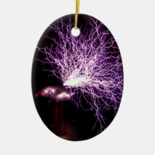 Tesla Coil Plasma Ceramic Ornament