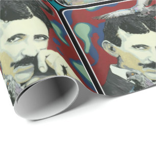 'Tesla Daydreams' on Wrapping Paper