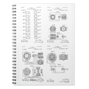 Tesla Elecro-Magnet Motor Patent US381968 p 1-4 Notebook