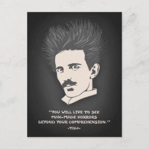 Tesla -Horror Postcard