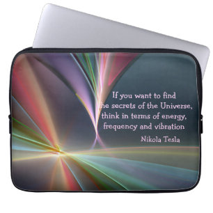 Tesla Metaphysical Quote Secret of the Universe Laptop Sleeve
