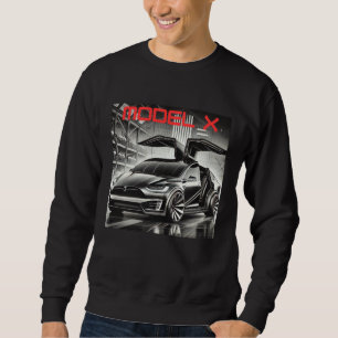 Tesla Model X Electric SUV Design   Futuristic EV Sweatshirt