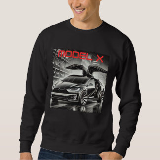 Tesla Model X Electric SUV Design | Futuristic EV Sweatshirt