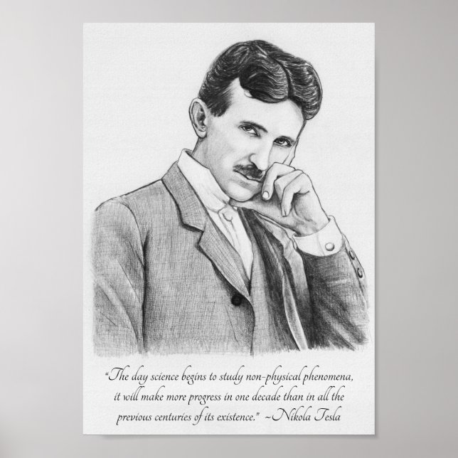 Tesla Non-Physical Phenomena Poster (Front)