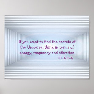 Tesla Quote Energy Metaphysical Poster