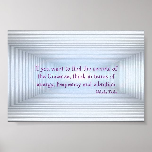 Tesla Quote Energy Metaphysical Poster (Front)
