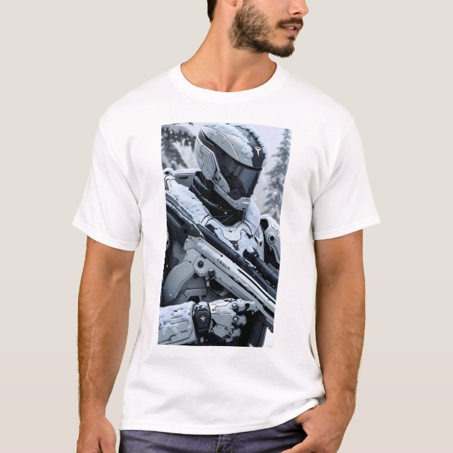 Tesla Robot Armoured Tshirt  (Front)