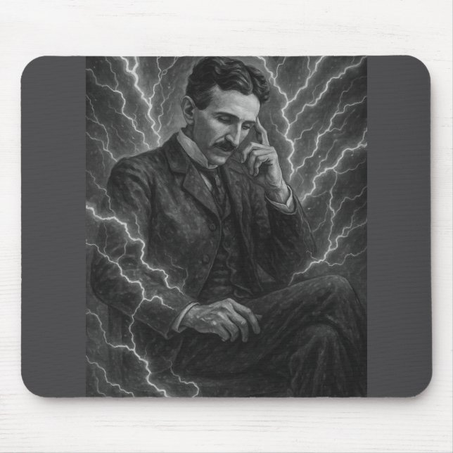 Tesla Sparks of Genius Mouse Mat (Front)