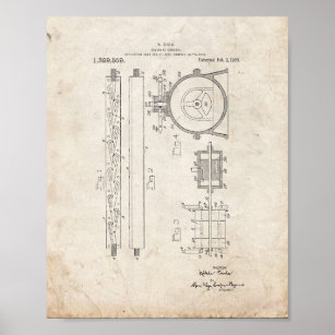 Tesla Valvular Conduit Patent - Old Look Poster