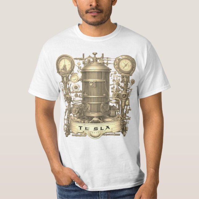 Tesla vintage engine T-Shirt (Front)