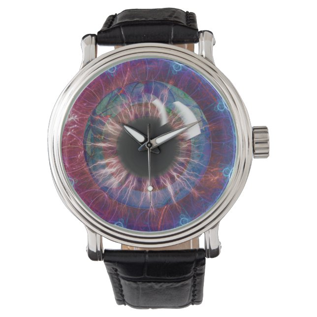 Tesla's Eye Fractal Art Custom Watch (Front)
