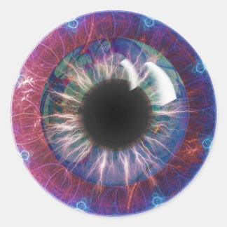Tesla's Eye Fractal Design Classic Round Sticker