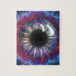 Tesla's Eye Fractal Design Jigsaw Puzzle