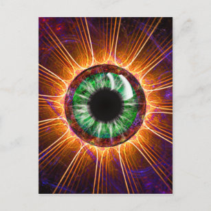 Tesla's Other Eye Fractal Art Postcard