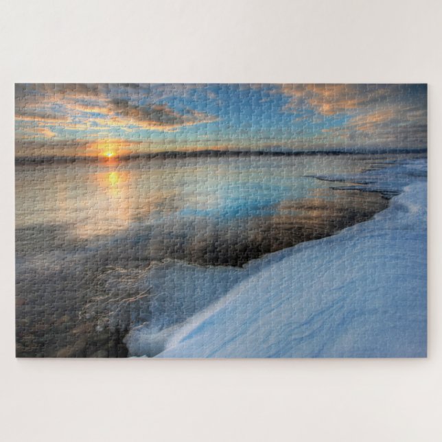 Teslin Lake After A Clearing Storm, Yukon Jigsaw Puzzle (Horizontal)