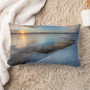 Teslin Lake After A Clearing Storm, Yukon Lumbar Cushion