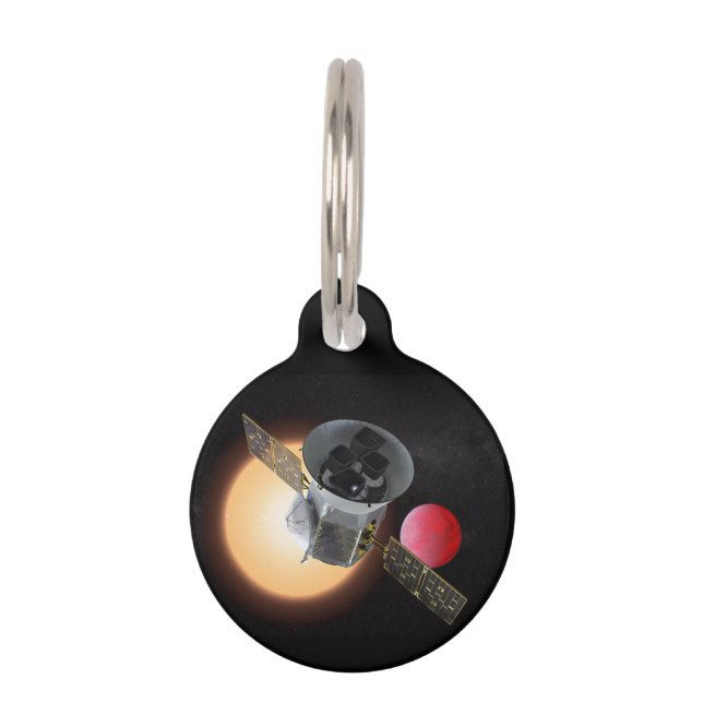 TESS Planet Hunter Spacecraft Pet Tag (Front)