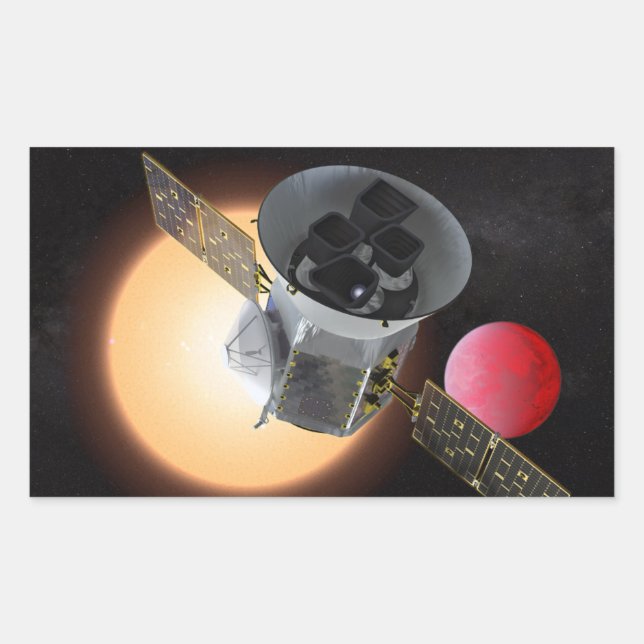 TESS Planet Hunter Spacecraft Rectangular Sticker (Front)