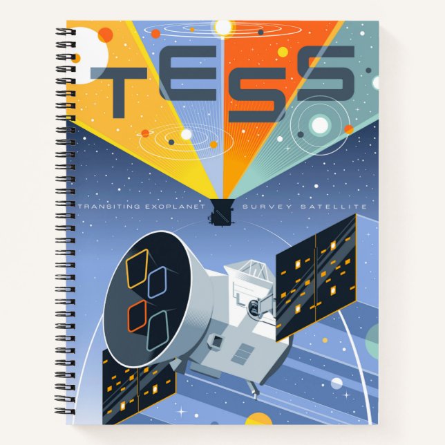 Tess Space Telescope Poster. Notebook (Front)