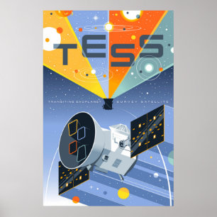 Tess Space Telescope Poster. Poster