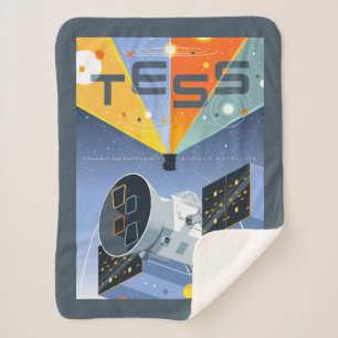 Tess Space Telescope Poster. Sherpa Blanket