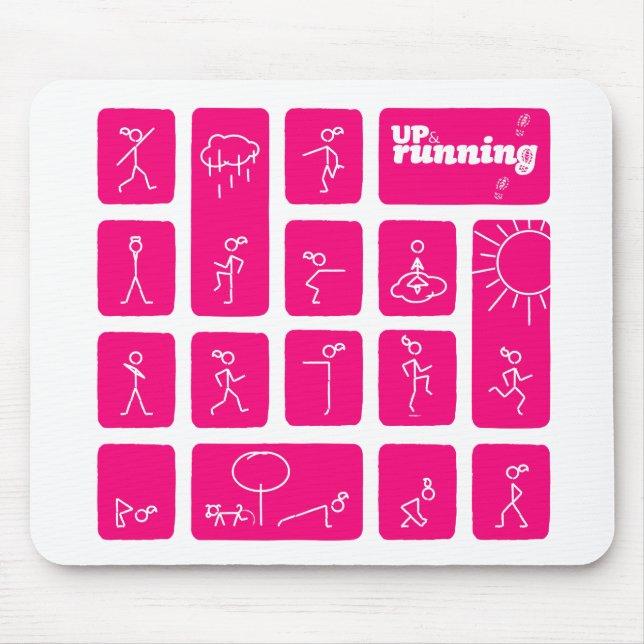 Tessa's famous stick figures mouse pad (Front)