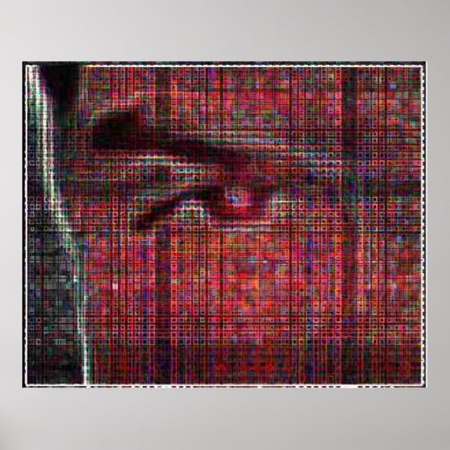 tessellated face (full colour version) poster (Front)