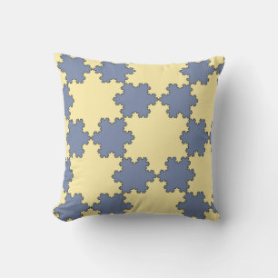 Tessellated Koch Snowflakes (Fractal Pattern) Cushion