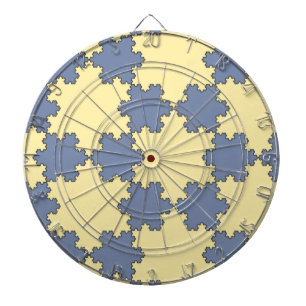 Tessellated Koch Snowflakes (Fractal Pattern) Dartboard