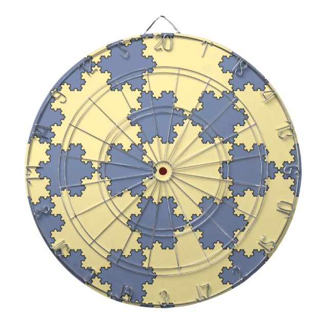 Tessellated Koch Snowflakes (Fractal Pattern) Dartboard (Front)