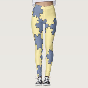 Tessellated Koch Snowflakes (Fractal Pattern) Leggings