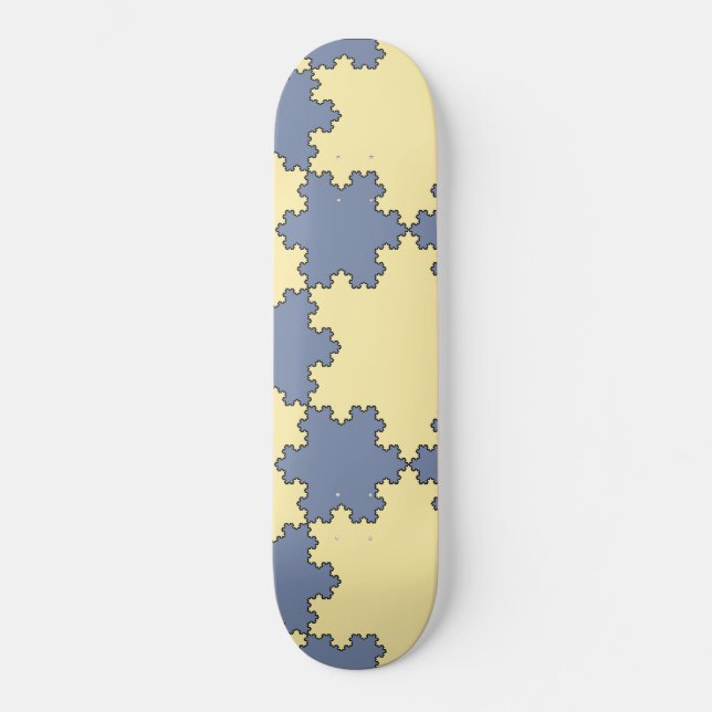 Tessellated Koch Snowflakes (Fractal Pattern) Skateboard (Front)