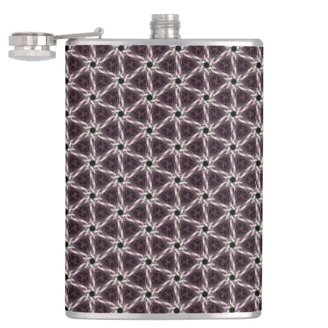 Tessellated Quilt Hip Flask (Opened)