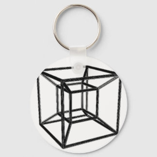 Tesseract Key Ring