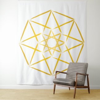 Tesseract Series V4 (Gold) Tapestry