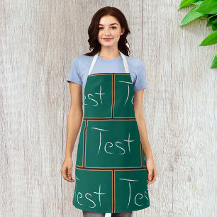 Test Chalkboard School Classroom  Apron