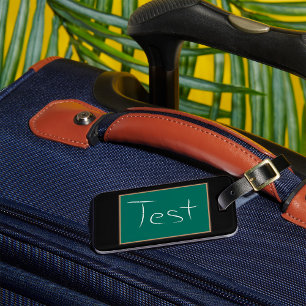 Test Chalkboard School Classroom  Luggage Tag