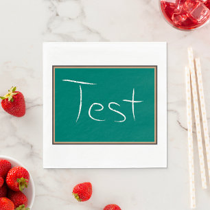 Test Chalkboard School Classroom  Napkin
