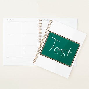 Test Chalkboard School Classroom  Planner