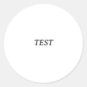 test classic round sticker