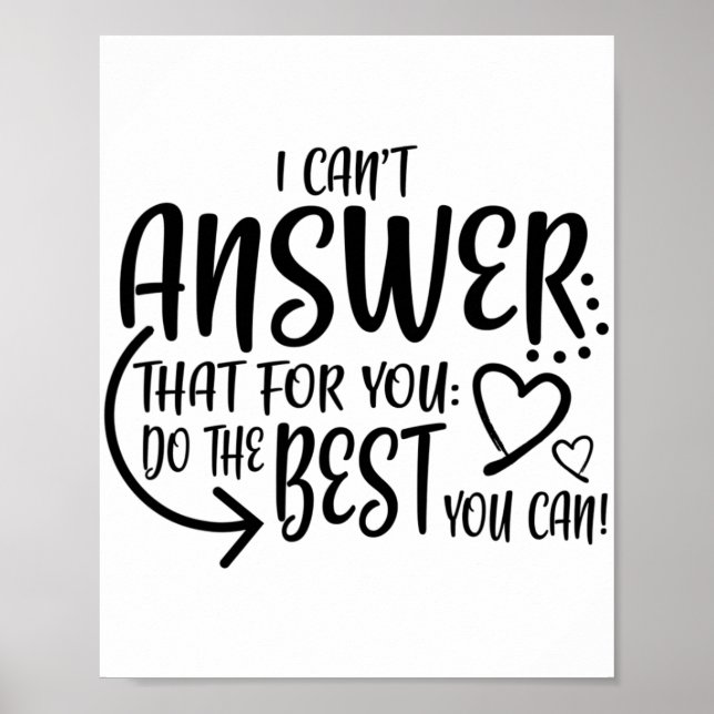 Test Day Exam Proctor Testing Cute  Poster (Front)