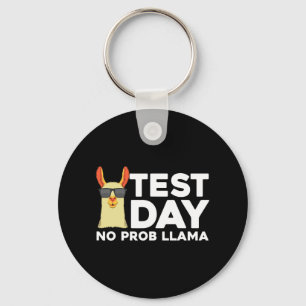 Test Day For Men Women Llama Teacher Testing Day S Key Ring