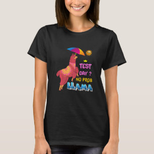 Test Day Llama Teacher Exam T-Shirt