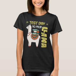 Test Day Llama Teacher Exam Testing Teaching T-Shirt