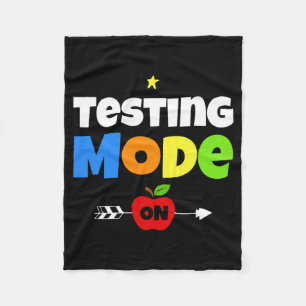 Test Day Mode On Teacher Testing Ideas School Fleece Blanket
